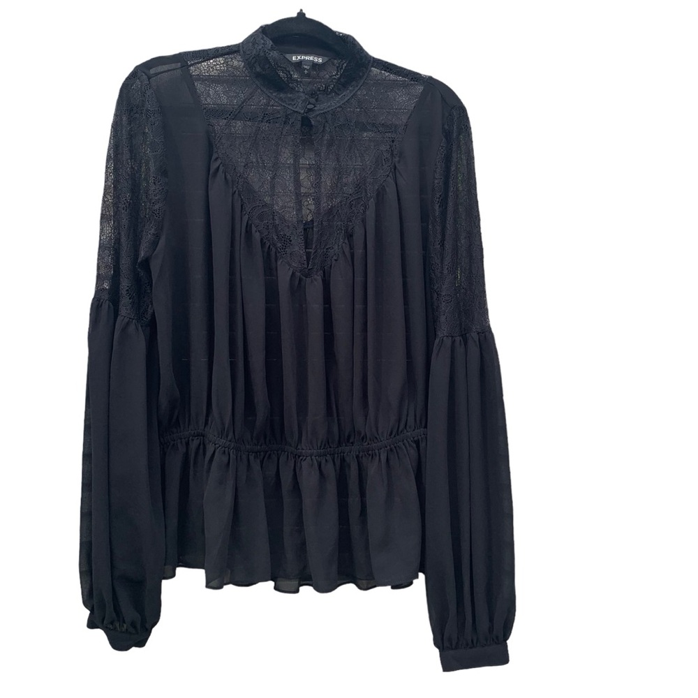 Express blouse large gothic festival balletcore minimalist classic lace